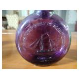 Museum Edition LTD colored glass flasks / figural bottles. Inspect for details