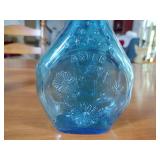 Museum Edition LTD colored glass flasks / figural bottles. Inspect for details