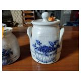 5 Salmon Falls Blueberry Salt glazed Crocks with lids