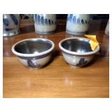 6 pcs.  Rowe Pottery Works salt glazed Stoneware Crocks