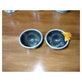 6 pcs.  Rowe Pottery Works salt glazed Stoneware Crocks