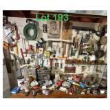 Tools as pictured:saws, hammers, screwdrivers, files, wrenches, storage organizers, pliers, combo square