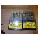 Tools: drill bit sets, automotive picks, B&D screw drill countersinks. hole cutter drill bit