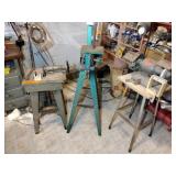 3 vintage tools: Bradford Metal Master 6” heavy duty grinder, GE vertical belt sander, smaller grinder