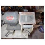 3 vintage tools: Bradford Metal Master 6” heavy duty grinder, GE vertical belt sander, smaller grinder