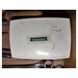 Drawer of tools such as combination wrenches, files, picks, hole cutter