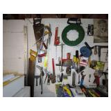 Tools as pictured:saws, hammers, screwdrivers, files, wrenches, storage organizers, pliers, combo square
