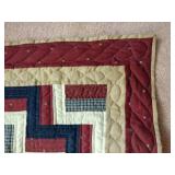 Red white and blue quilt 35” x 51 ½”, suitable for wall hanging