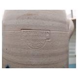 (2) 2002 Salmon Falls Stoneware Lamps with shades, blueberry basket design