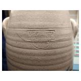 (2) 2002 Salmon Falls Stoneware Lamps with shades, blueberry basket design