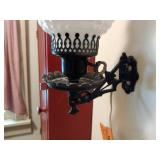 Fenton white hobnail globe wall sconce with cord