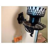 Fenton white hobnail globe wall sconce with cord