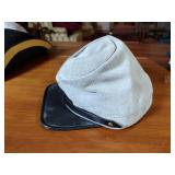 3 Vintage hats: civil war infantry style hat / colonial tricorn hat /  tam o