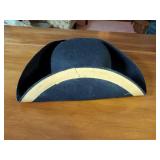 3 Vintage hats: civil war infantry style hat / colonial tricorn hat /  tam o