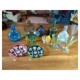 11 pcs Antique colored glass