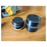 Canon AE-1 camera; Minolta Freedom GT; Hawkey Instamatic; Voigtlander Bessamatic 35mm SLR.