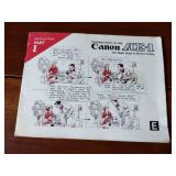 Canon AE-1 camera; Minolta Freedom GT; Hawkey Instamatic; Voigtlander Bessamatic 35mm SLR.