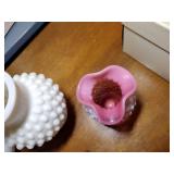 6 Fenton pieces: 5 vases and 1 shade