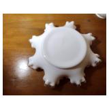 4 Fenton Silver Crest : Bon-bon dish, Rose bowl, Spanish Lace Vase, Pedestal dish