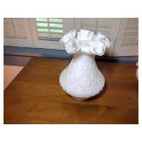 4 Fenton Silver Crest : Bon-bon dish, Rose bowl, Spanish Lace Vase, Pedestal dish