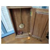 3 vintage wall clocks: New England Pendulum; Primitive wood w Ansonia ATM-700-R; Arts & Craft painted