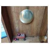 3 vintage wall clocks: New England Pendulum; Primitive wood w Ansonia ATM-700-R; Arts & Craft painted