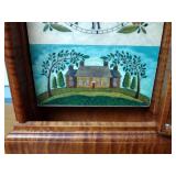 3 vintage wall clocks: New England Pendulum; Primitive wood w Ansonia ATM-700-R; Arts & Craft painted