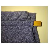 Handmade Navy blue, gray, and white star wall hanging quilt 44” x 46”