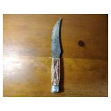 Folding knife staglon handle metal tipped sheath, fixed blade staglon handle, FURY Mini Throwing Set