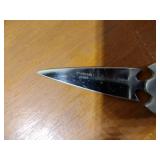 Folding knife staglon handle metal tipped sheath, fixed blade staglon handle, FURY Mini Throwing Set