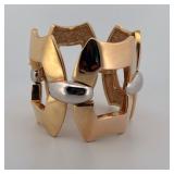 4-Link 14K Gold Bracelet.  About 8” long x 2 ¼” tall.  Approximately  36 grams. Marked Italy