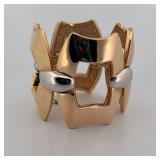 4-Link 14K Gold Bracelet.  About 8” long x 2 ¼” tall.  Approximately  36 grams. Marked Italy