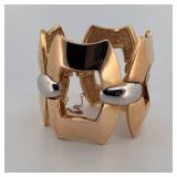 4-Link 14K Gold Bracelet.  About 8” long x 2 ¼” tall.  Approximately  36 grams. Marked Italy