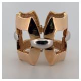 4-Link 14K Gold Bracelet.  About 8” long x 2 ¼” tall.  Approximately  36 grams. Marked Italy