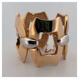 4-Link 14K Gold Bracelet.  About 8” long x 2 ¼” tall.  Approximately  36 grams. Marked Italy