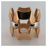 4-Link 14K Gold Bracelet.  About 8” long x 2 ¼” tall.  Approximately  36 grams. Marked Italy