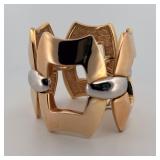 4-Link 14K Gold Bracelet.  About 8” long x 2 ¼” tall.  Approximately  36 grams. Marked Italy