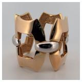 4-Link 14K Gold Bracelet.  About 8” long x 2 ¼” tall.  Approximately  36 grams. Marked Italy