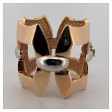 4-Link 14K Gold Bracelet.  About 8” long x 2 ¼” tall.  Approximately  36 grams. Marked Italy