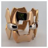 4-Link 14K Gold Bracelet.  About 8” long x 2 ¼” tall.  Approximately  36 grams. Marked Italy