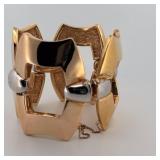 4-Link 14K Gold Bracelet.  About 8” long x 2 ¼” tall.  Approximately  36 grams. Marked Italy