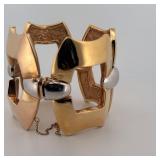 4-Link 14K Gold Bracelet.  About 8” long x 2 ¼” tall.  Approximately  36 grams. Marked Italy