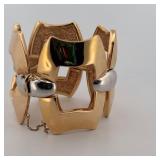 4-Link 14K Gold Bracelet.  About 8” long x 2 ¼” tall.  Approximately  36 grams. Marked Italy