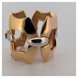 4-Link 14K Gold Bracelet.  About 8” long x 2 ¼” tall.  Approximately  36 grams. Marked Italy