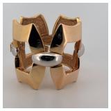 4-Link 14K Gold Bracelet.  About 8” long x 2 ¼” tall.  Approximately  36 grams. Marked Italy