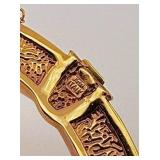 4-Link 14K Gold Bracelet.  About 8” long x 2 ¼” tall.  Approximately  36 grams. Marked Italy