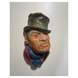 Vintage Bossons chalkware heads wall decor
