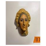 Vintage Bossons chalkware heads wall decor