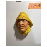 Vintage Bossons chalkware heads wall decor