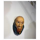 Vintage Bossons chalkware heads wall decor